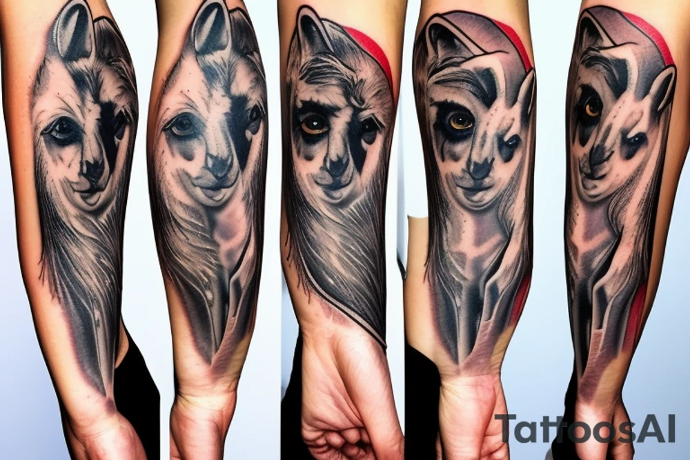 Nice alpaka tattoo idea