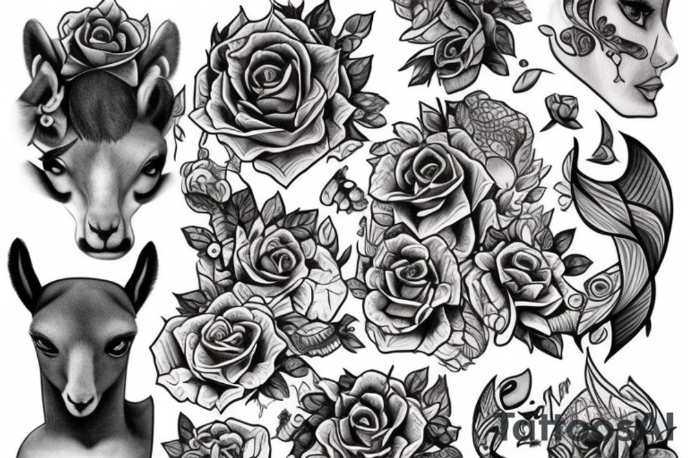 Baby of alpaka tattoo idea