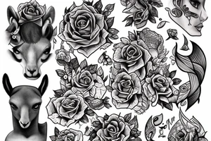 Baby of alpaka tattoo idea