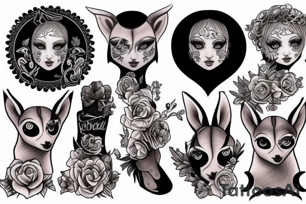 Baby of alpaka tattoo idea