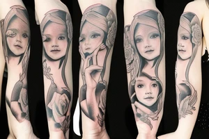 Baby of alpaka tattoo idea