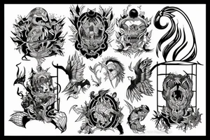 deamon that trying to break out of cage tattoo idea