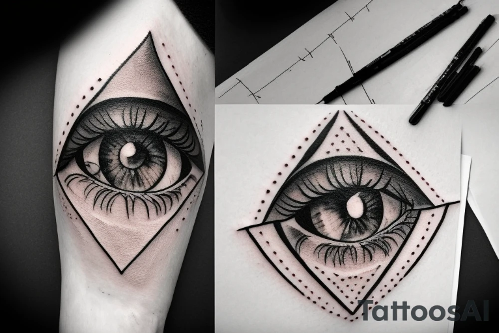 eye triangle tattoo idea