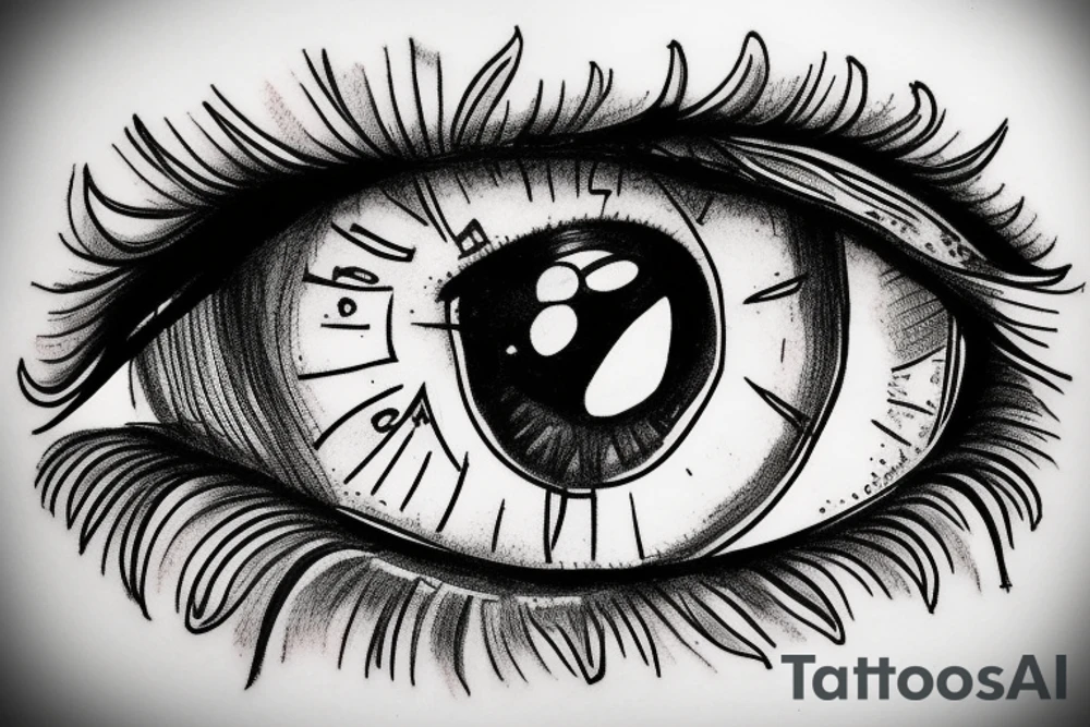 eye triangle tattoo idea