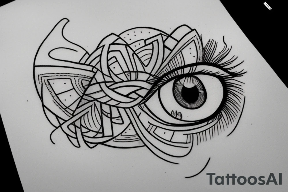 eye triangle tattoo idea
