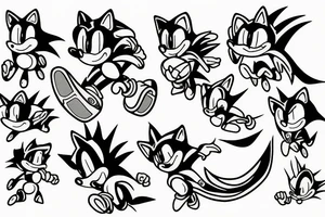 running sonic the hedgehog tattoo idea