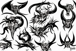 demon that trying to break out of cage tattoo idea