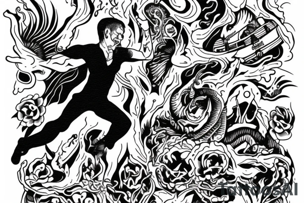 Hans drowning and another Hand catching it from above tattoo idea Hans drowning and another Hand catching it from above tattoo idea