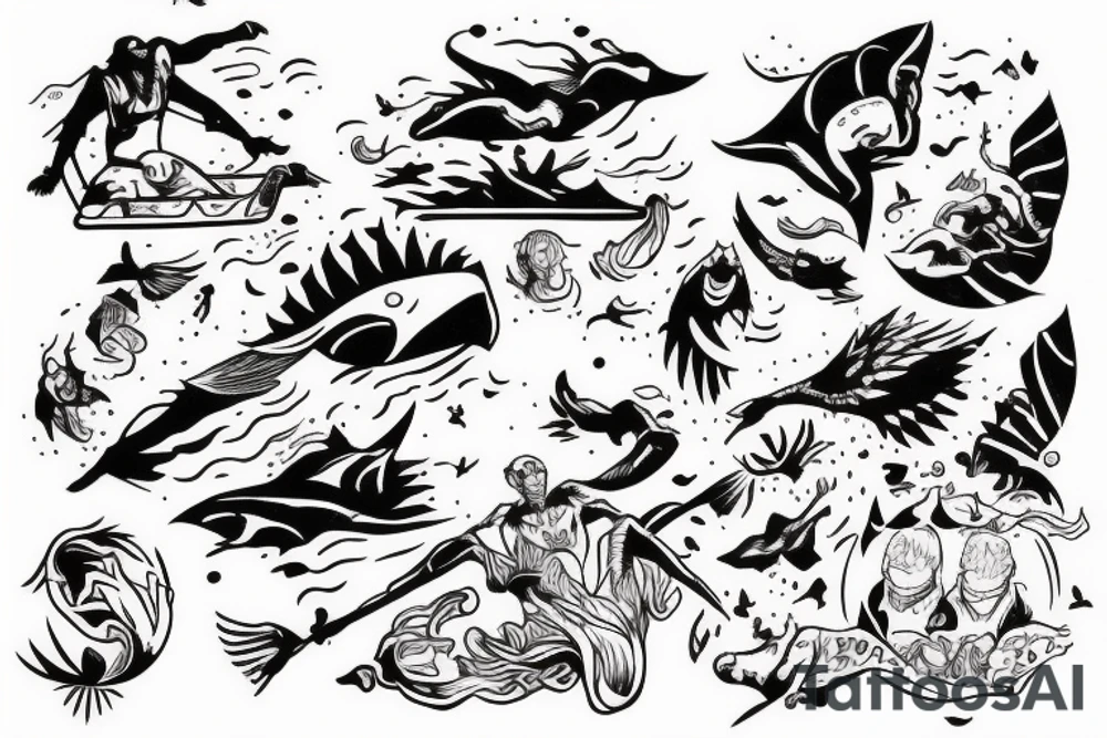 Hans drowning and another Hand catching it from above tattoo idea Hans drowning and another Hand catching it from above tattoo idea