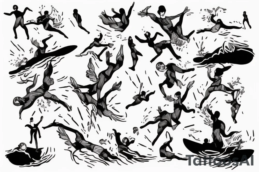 Hans drowning and another Hand catching it from above tattoo idea Hans drowning and another Hand catching it from above tattoo idea