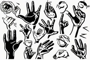 Hand drowning and another Hand catching it from above tattoo idea