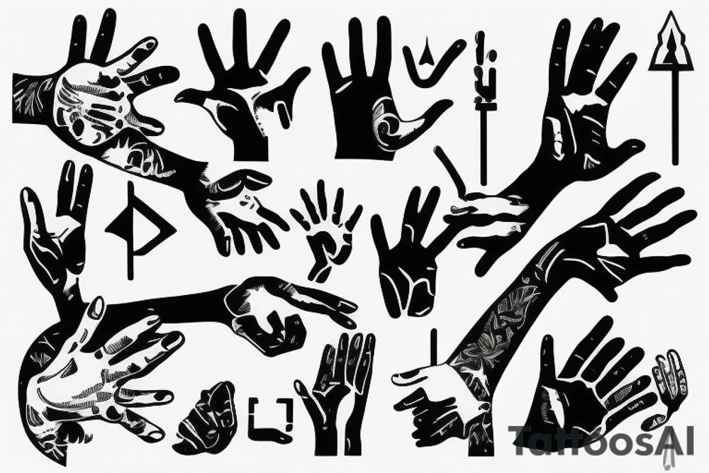 Hand drowning and another Hand catching it from above tattoo idea Hand drowning and another Hand catching it from above tattoo idea