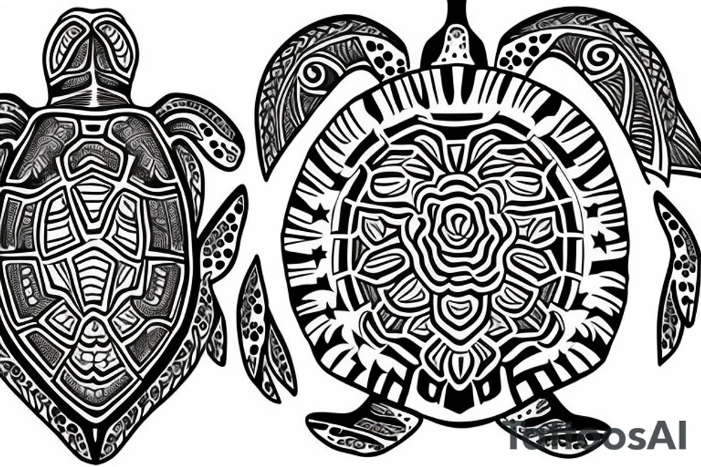 turtle polineaian style tattoo idea