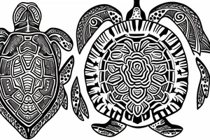 turtle polineaian style tattoo idea