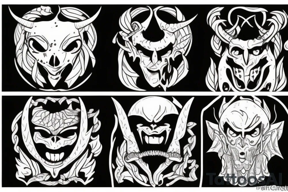 devil that trying to break out of cage tattoo idea