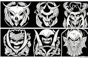 devil that trying to break out of cage tattoo idea