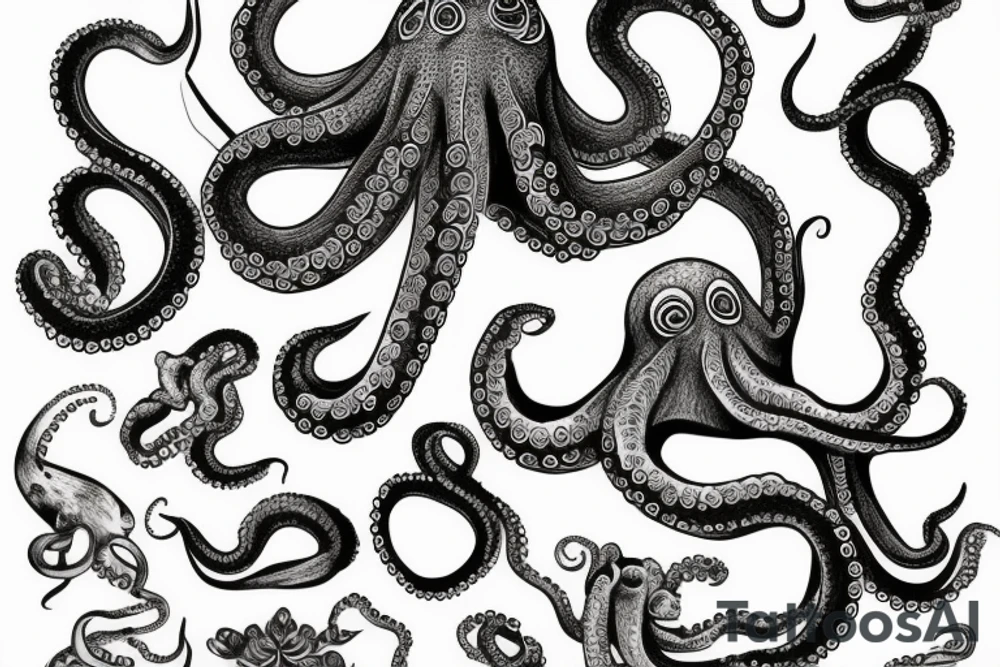 octopus polineaian style tattoo idea