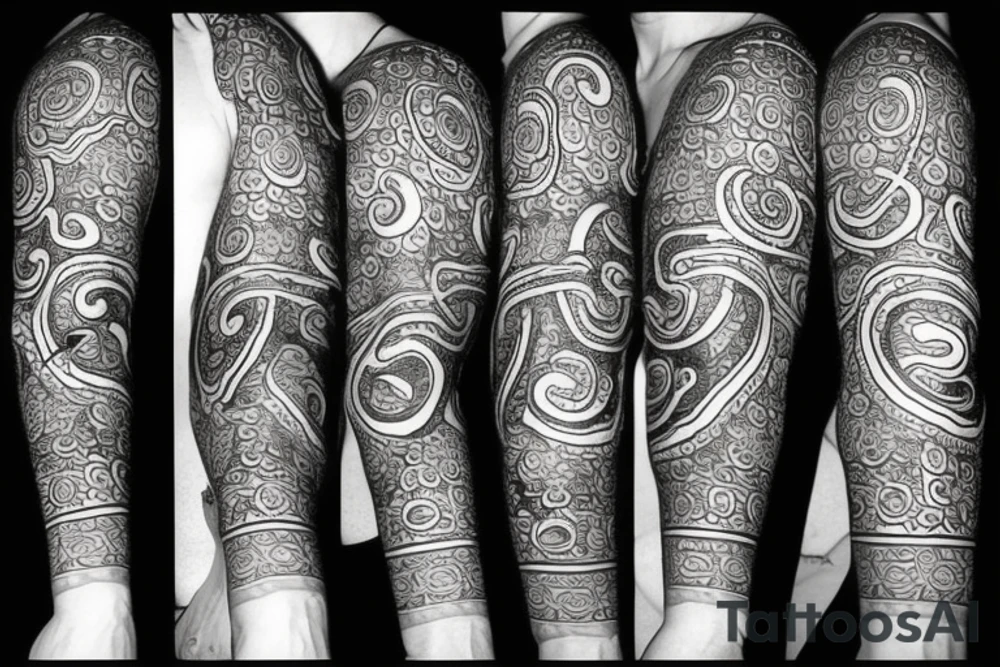 octopus polineaian style tattoo idea