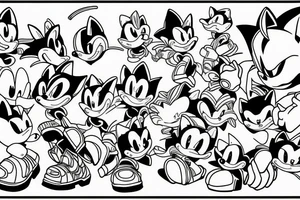 running sonic the hedgehog tattoo idea