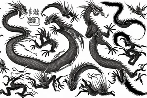 dragon in japanese style tattoo idea