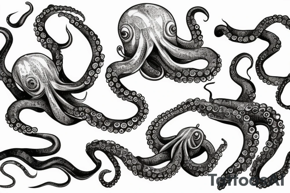 octopus at polineaian style tattoo idea
