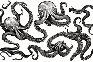 octopus at polineaian style tattoo idea