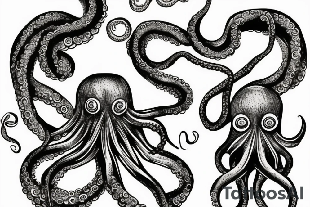 octopus at polineaian style tattoo idea