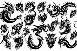 dragon's head tattoo idea
