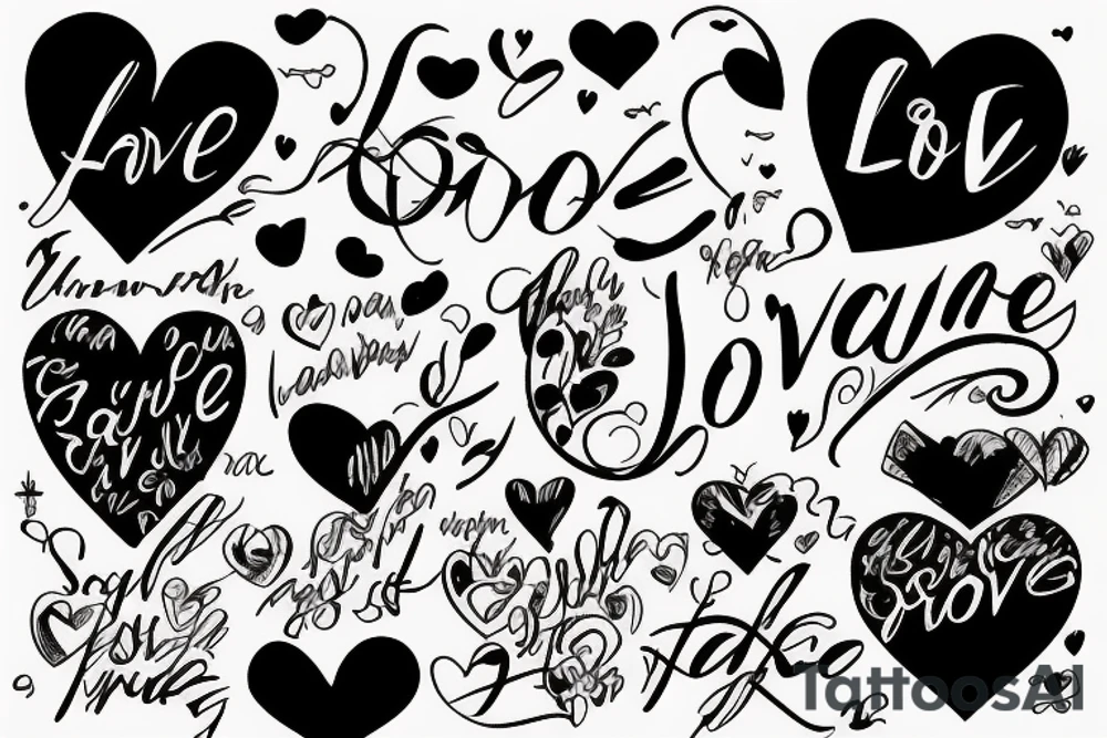 phrases about love tattoo idea