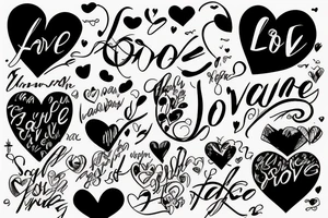 phrases about love tattoo idea
