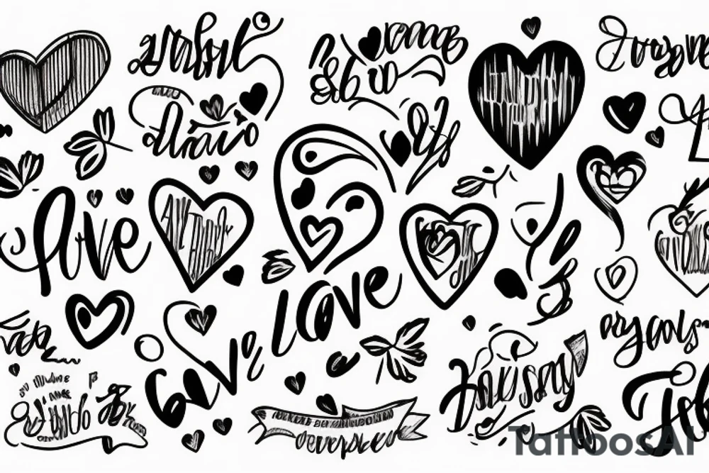 phrases about love tattoo idea