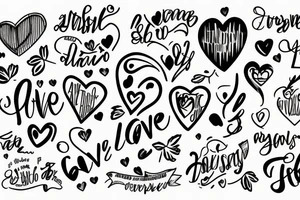 phrases about love tattoo idea