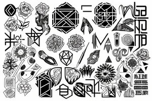 the word "I N J I" tattoo idea