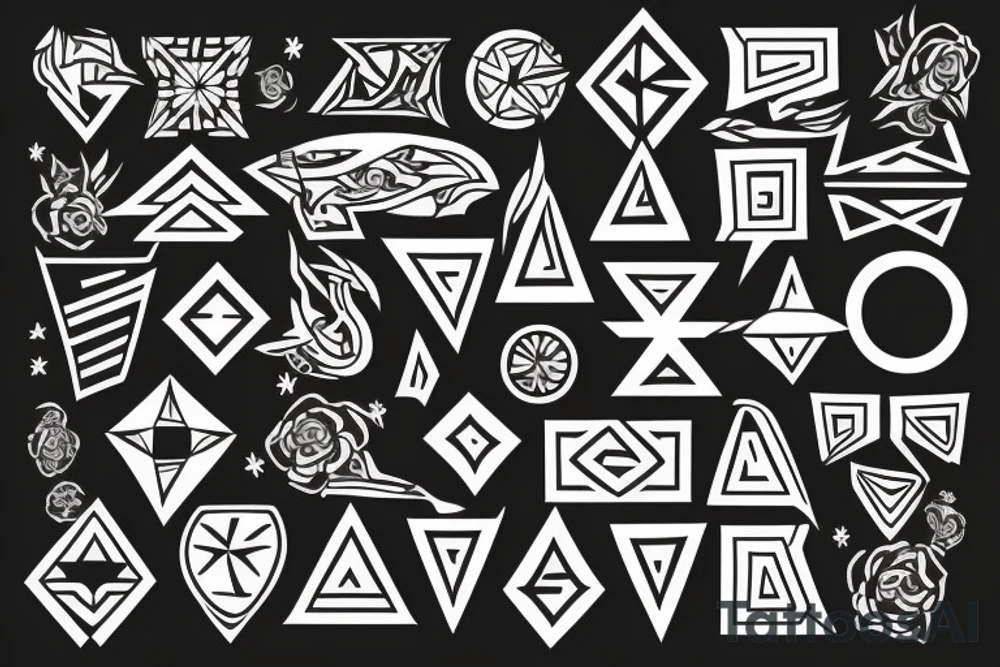 the word "I N J I" tattoo idea