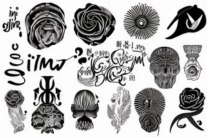 the word "I N J I" tattoo idea