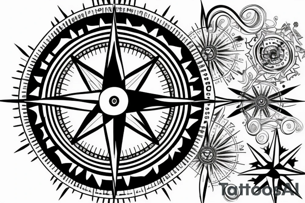 compass tattoo idea