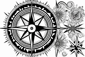 compass tattoo idea