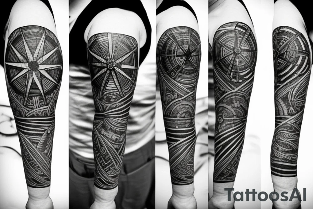 compass tattoo idea