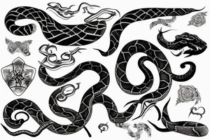 Buhddist snake tattoo idea