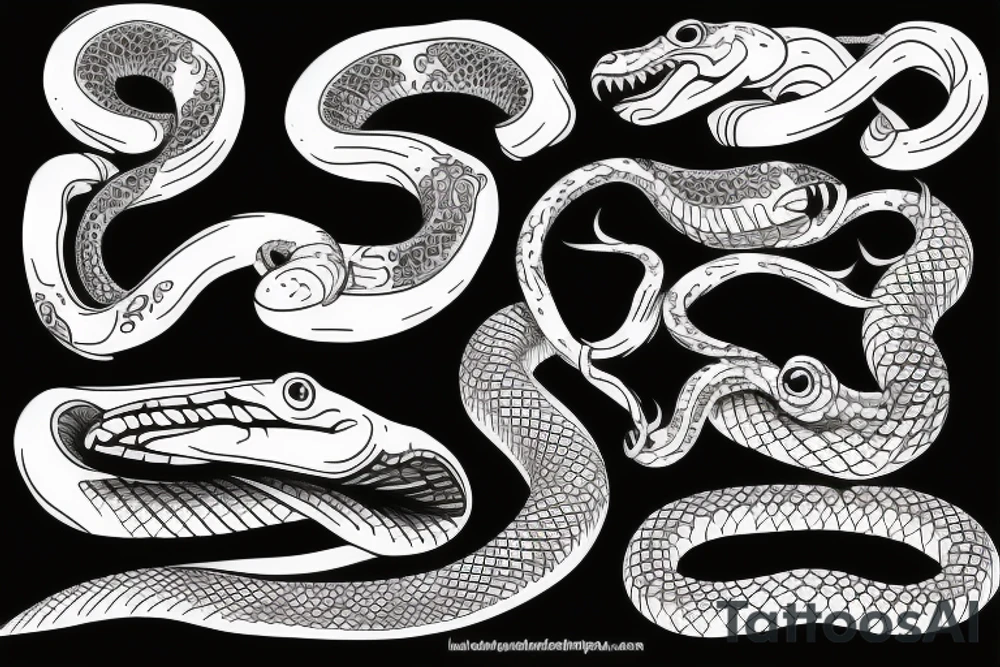 Buhddist snake tattoo idea
