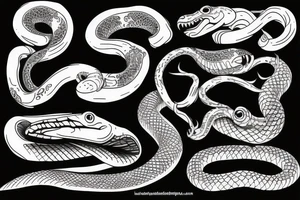 Buhddist snake tattoo idea