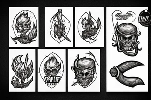 Spiffo with fire axe tattoo idea