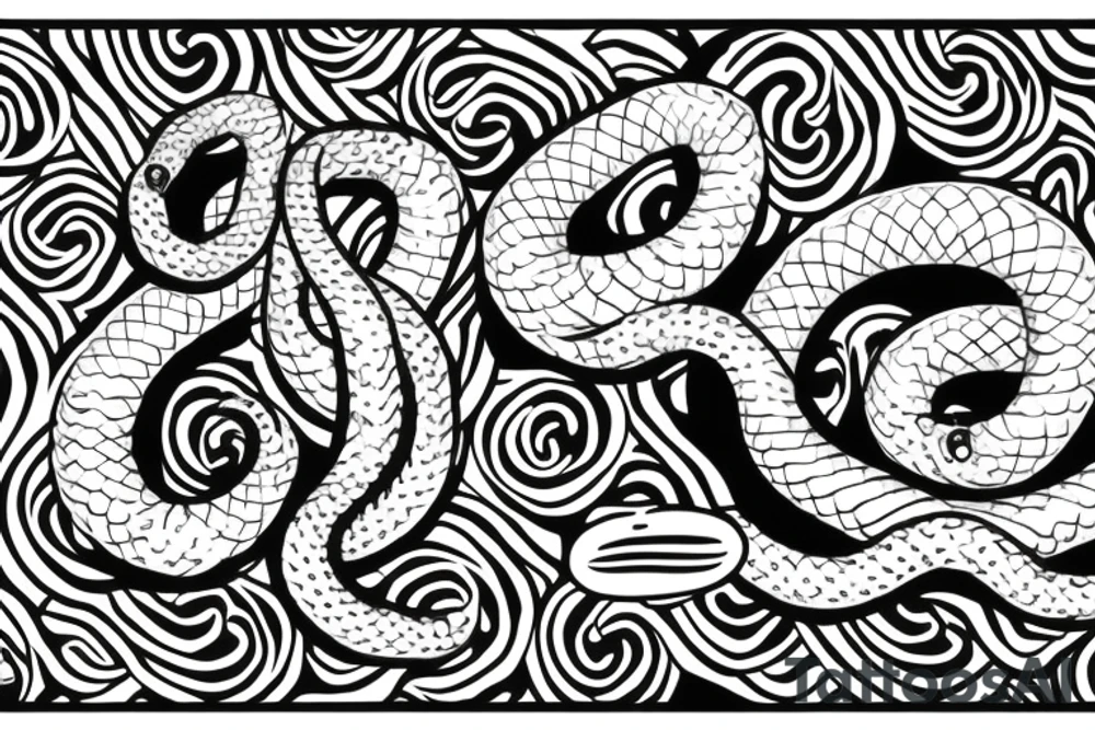 Buddhist snake tattoo idea