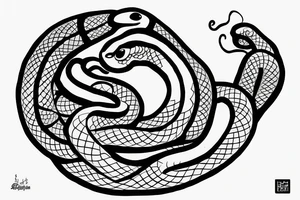 Buddhist snake tattoo idea