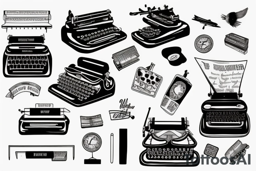 typewriter tattoo idea