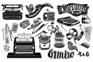 typewriter tattoo idea