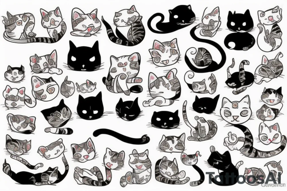 dangerous cat tattoo idea