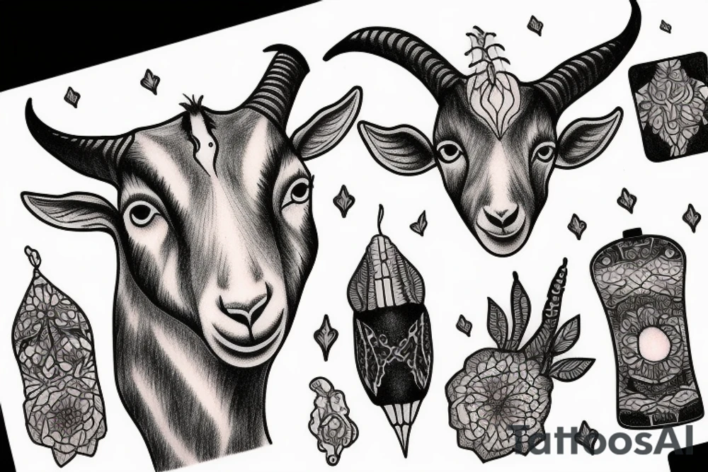 Goat tattoo idea