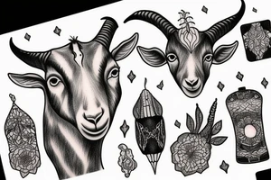 Goat tattoo idea