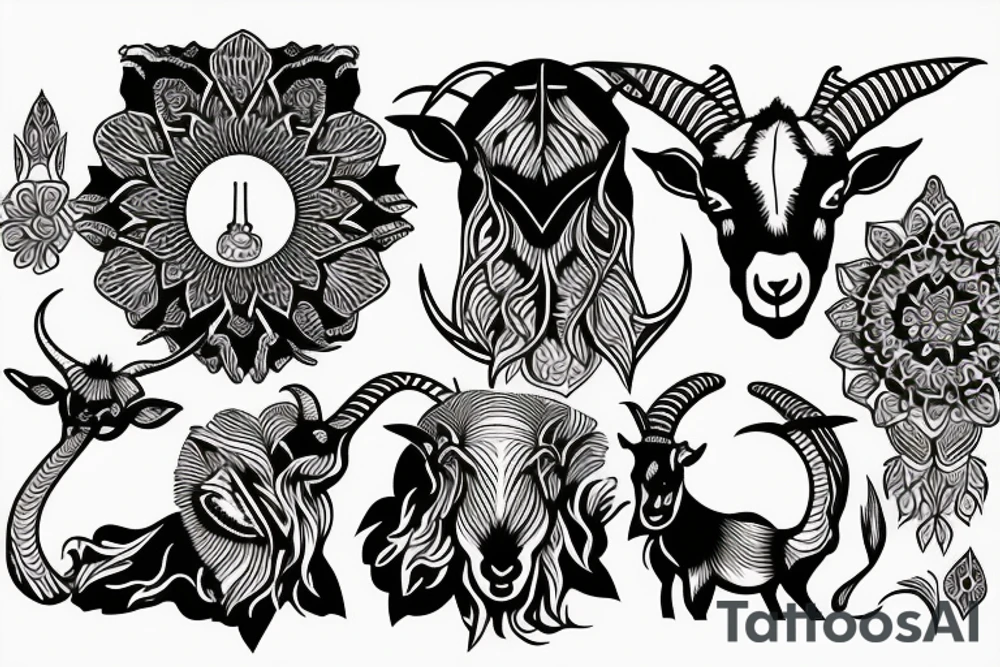 Goat tattoo idea